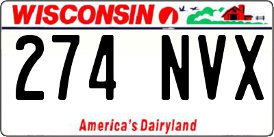 WI license plate 274NVX