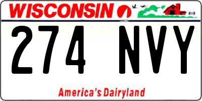 WI license plate 274NVY