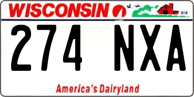 WI license plate 274NXA