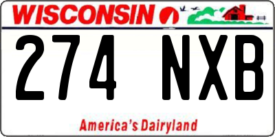 WI license plate 274NXB