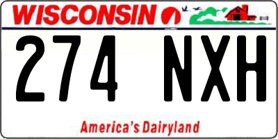 WI license plate 274NXH