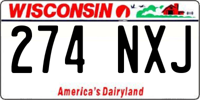 WI license plate 274NXJ