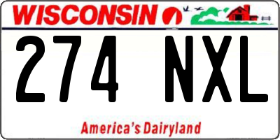 WI license plate 274NXL