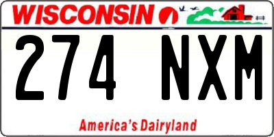 WI license plate 274NXM