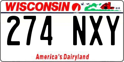 WI license plate 274NXY