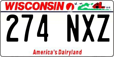 WI license plate 274NXZ