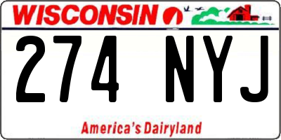 WI license plate 274NYJ