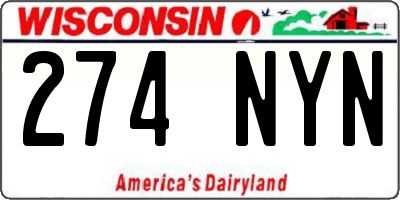WI license plate 274NYN
