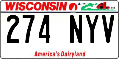 WI license plate 274NYV