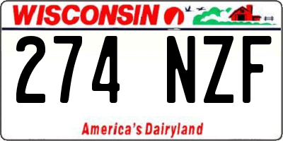 WI license plate 274NZF
