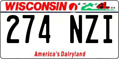 WI license plate 274NZI