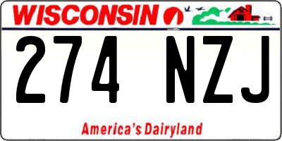 WI license plate 274NZJ