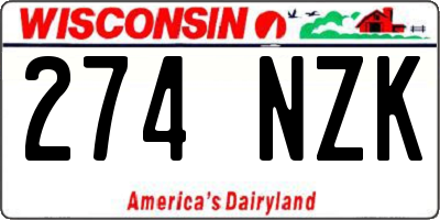 WI license plate 274NZK