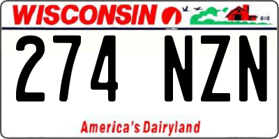 WI license plate 274NZN