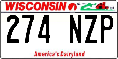 WI license plate 274NZP
