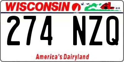 WI license plate 274NZQ