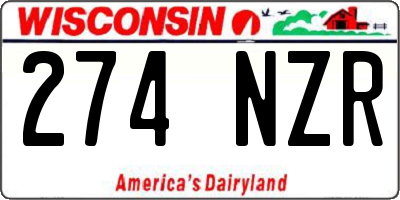 WI license plate 274NZR