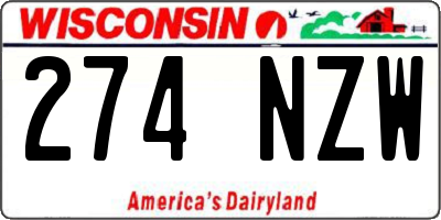 WI license plate 274NZW