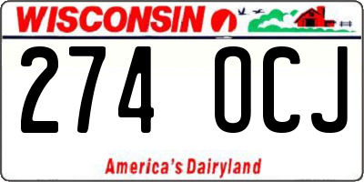 WI license plate 274OCJ