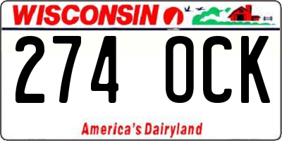 WI license plate 274OCK