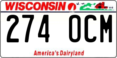 WI license plate 274OCM