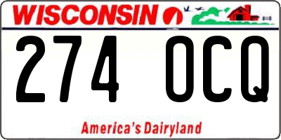 WI license plate 274OCQ