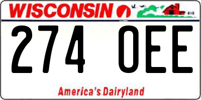 WI license plate 274OEE