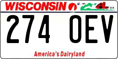 WI license plate 274OEV