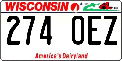 WI license plate 274OEZ