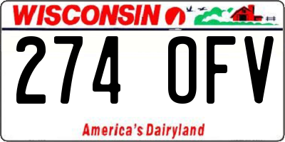 WI license plate 274OFV