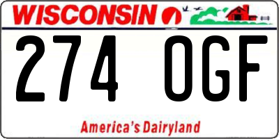 WI license plate 274OGF
