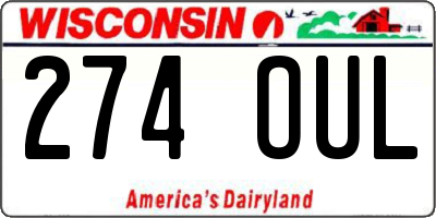 WI license plate 274OUL