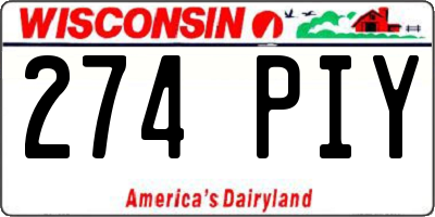 WI license plate 274PIY