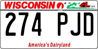 WI license plate 274PJD