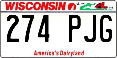 WI license plate 274PJG