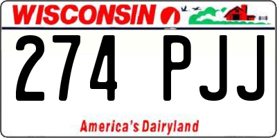 WI license plate 274PJJ
