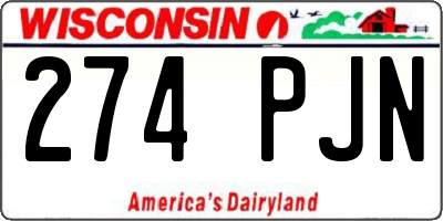 WI license plate 274PJN