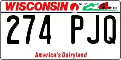 WI license plate 274PJQ