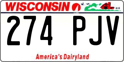 WI license plate 274PJV