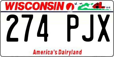 WI license plate 274PJX