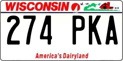WI license plate 274PKA