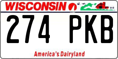 WI license plate 274PKB