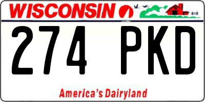 WI license plate 274PKD