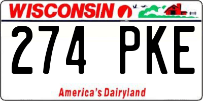 WI license plate 274PKE