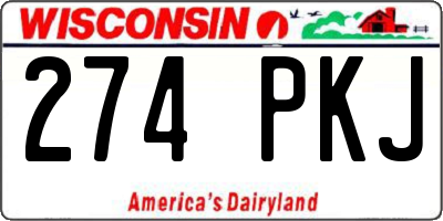 WI license plate 274PKJ
