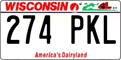 WI license plate 274PKL