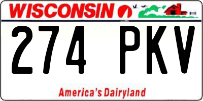 WI license plate 274PKV
