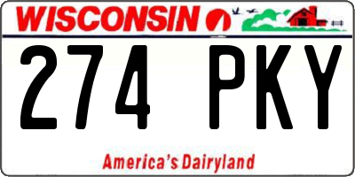 WI license plate 274PKY