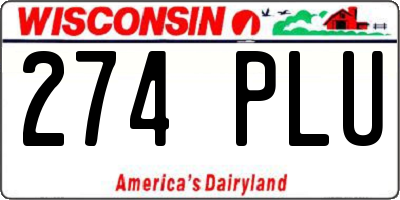 WI license plate 274PLU