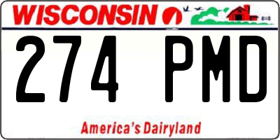 WI license plate 274PMD